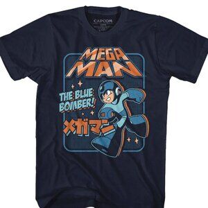 Japanese Blue Bomber Mega Man Cartoon Graphic Parent Outfit Unisex T-Shirt  81
